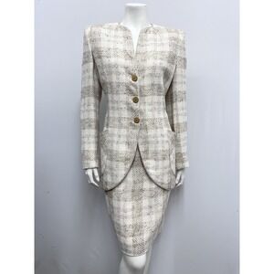 Vintage Emanuel Ungaro Paris Parallele Jacket Skirt Set 8 10 Fits 6 10